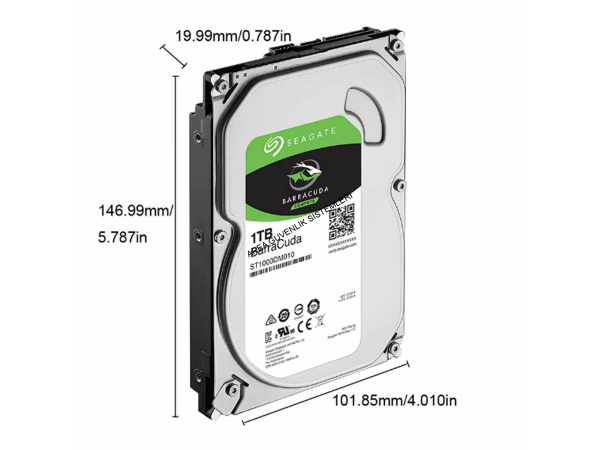 1 TB Seagate 7200 RPM Harddisk